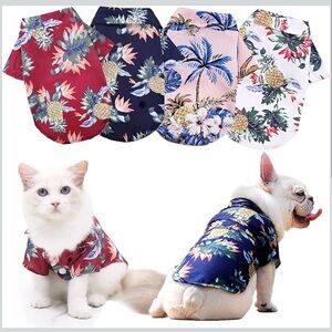 4 Pack - Hawaiian/Summer Pet Shirts
